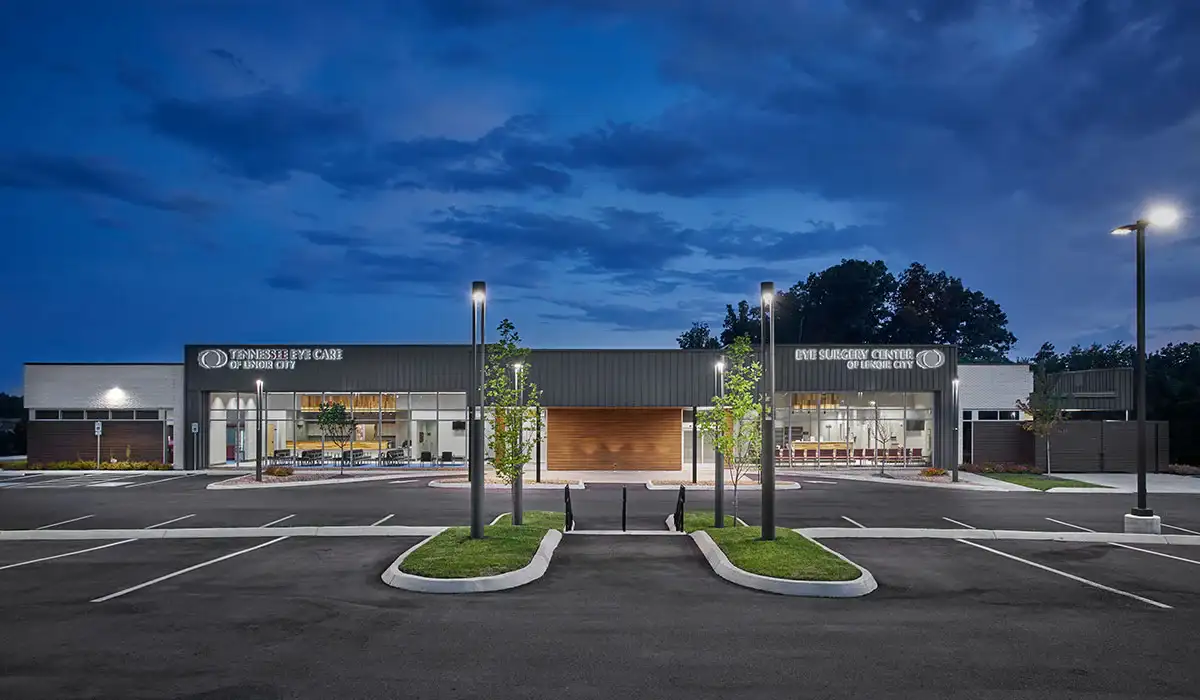 Eye Surgery Center of Lenoir City building exterior at night